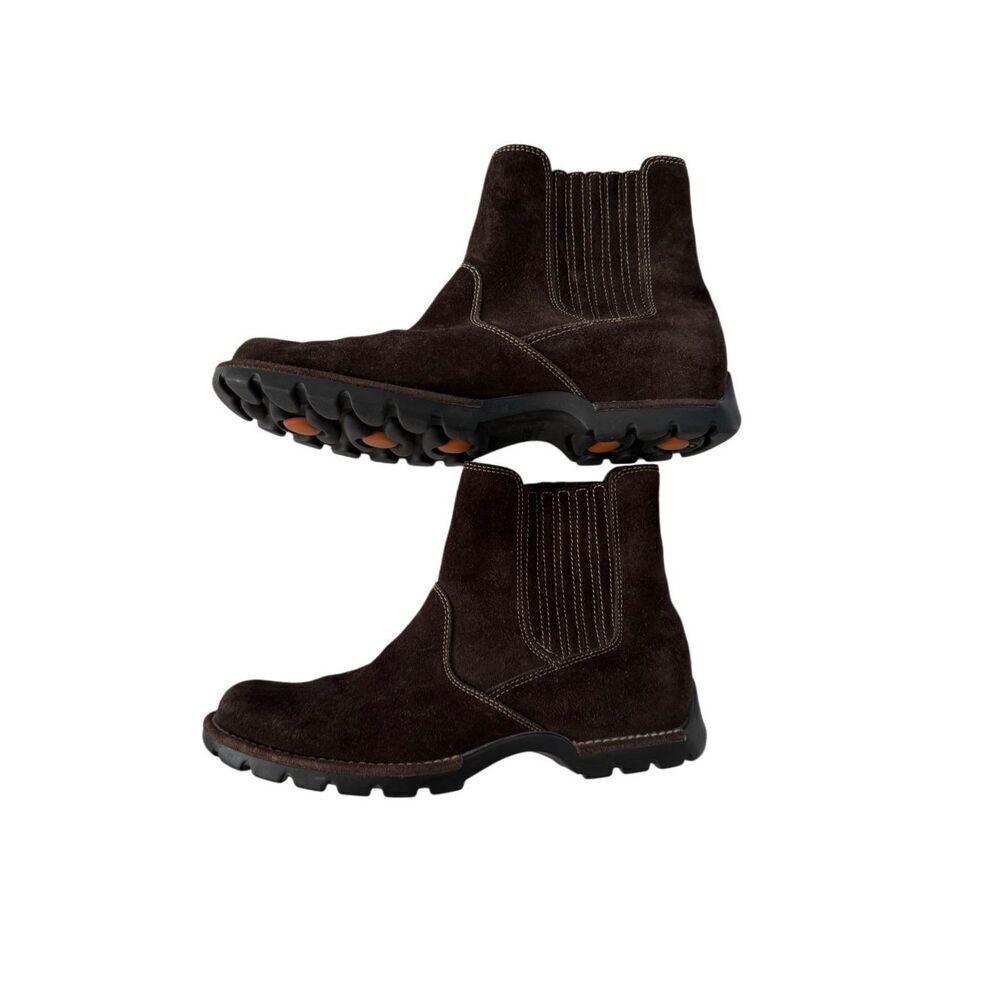 Cole Haan Womens Brown Waterproof Suede Leather Pull-On Chelsea Boots Size 6